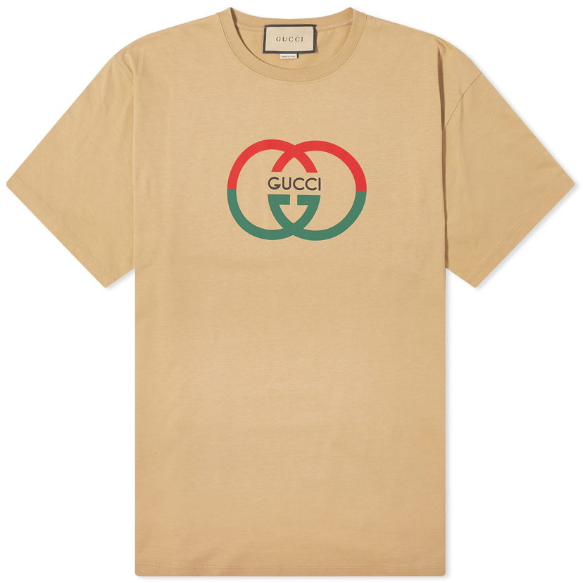 Тениска Gucci Interlocking Logo T-Shirt Бежово | 771758-XJF68-2293