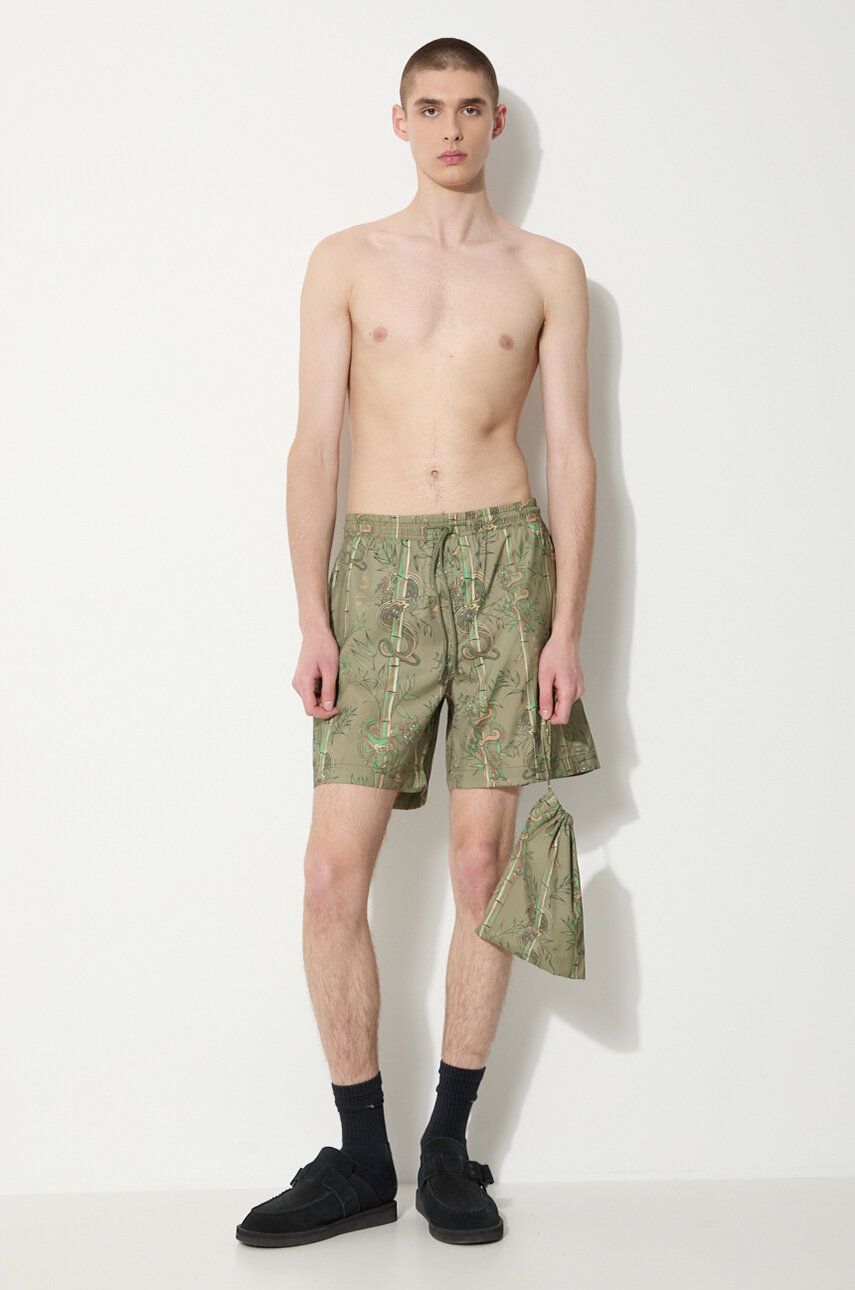 Бански Maharishi Maharishi Dragon Bamboo Swim Shorts Зелено | 1272.OLIVE, 1
