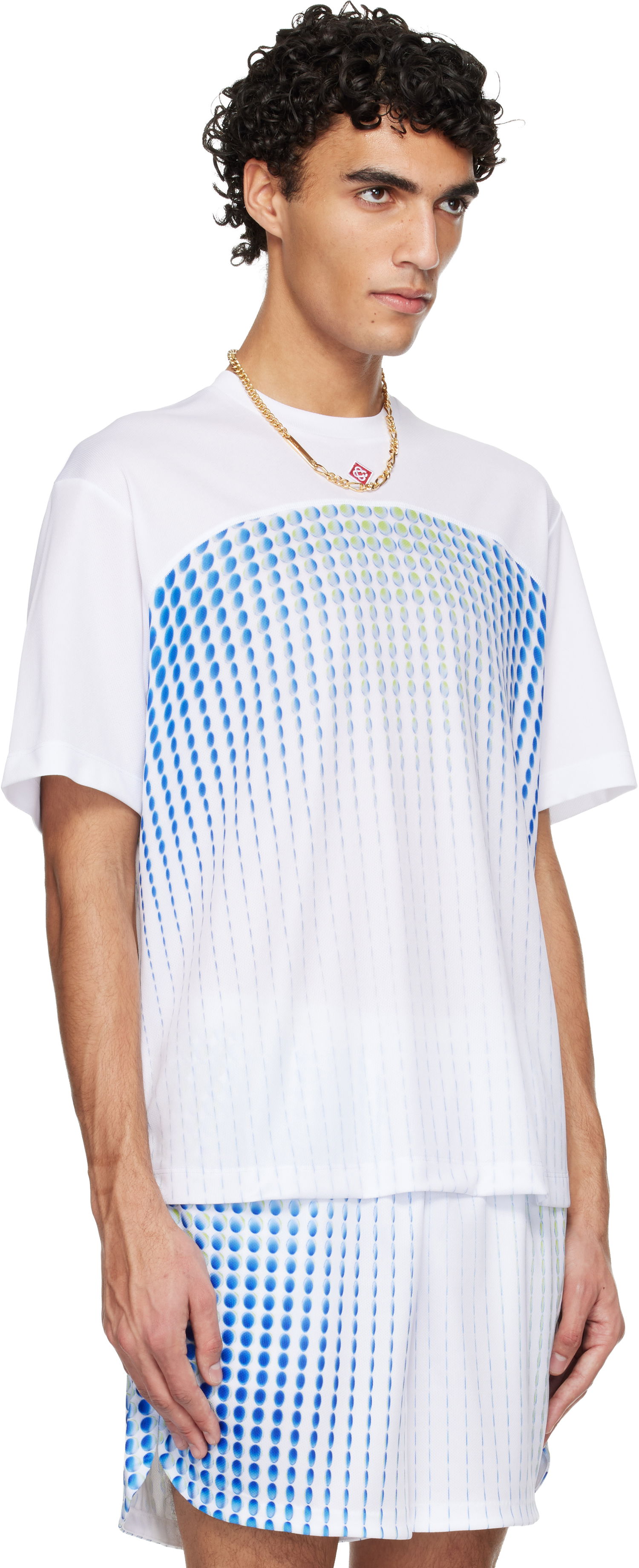 Тениска Casablanca Casablanca Tennis Tech Short Sleeve T-shirt Многоцветен | M-SP26-JTP-449-01, 1