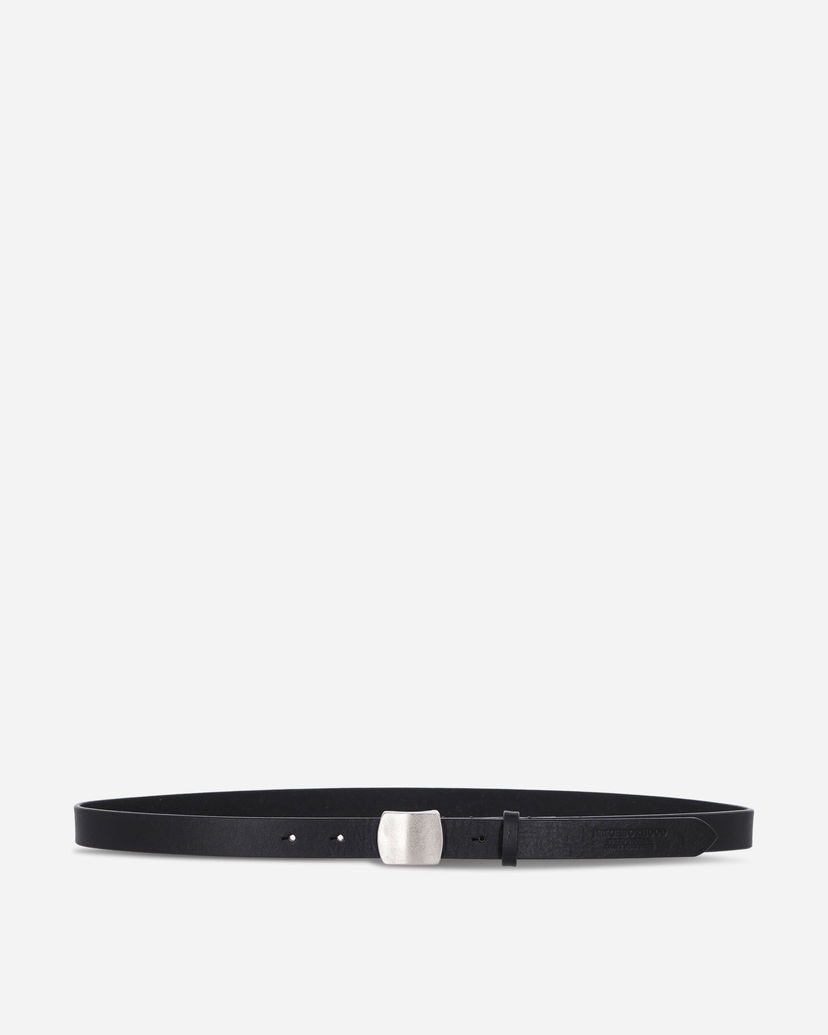 Колани Neighborhood Leather Belt Narrow Silver Buckle Черно | 252PKNH-AC01 BLACK