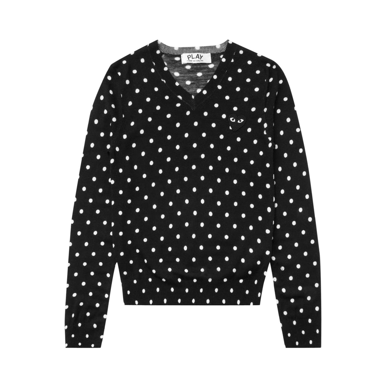 Пуловер Comme des Garçons PLAY Polka Dot Crewneck Черно | az n035 051 1, 1