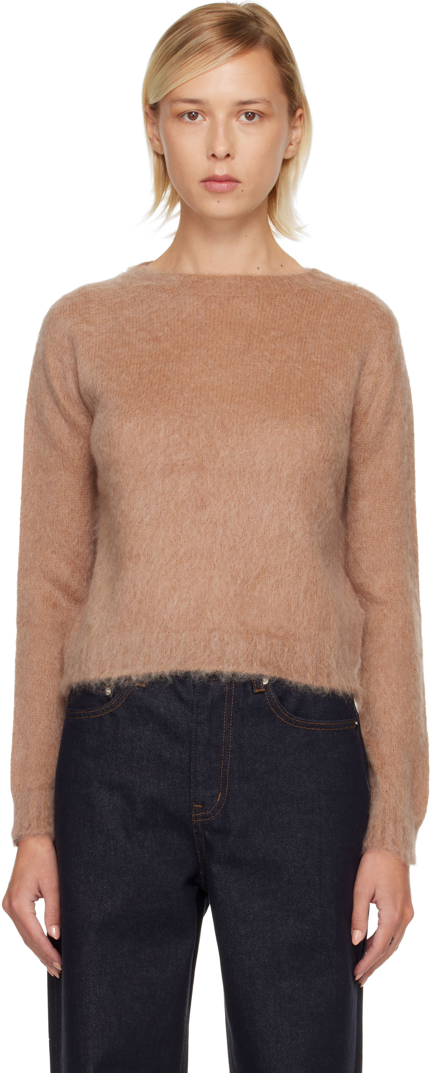 Пуловер Max Mara Aceto Fuzzy Knit Sweater Бежово | 2526366122600, 0