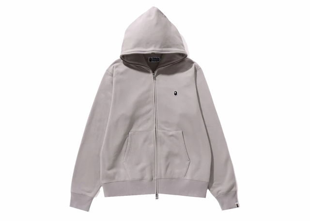 BAPE Ape Head One Point Full Zip Hoodie Gray