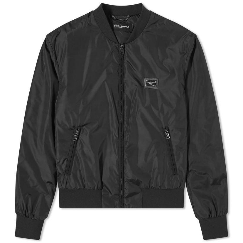 Яке Dolce & Gabbana Nylon Plate Bomber Jacket Black Черно | G9ABPTG7F2J-N0000