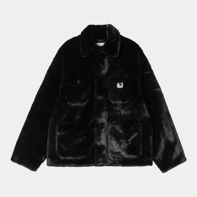 Olney Michigan Faux Fur Collared Four-Pocket Coat XS
