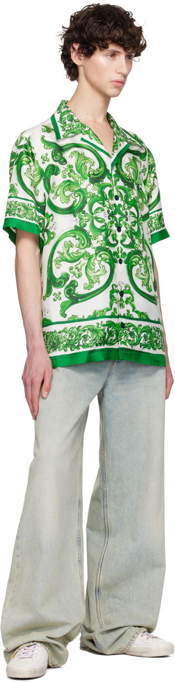 Риза Dolce & Gabbana Print Shirt Зелено | G5JH9THI1S6, 3