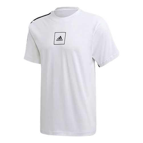 Тениска adidas Originals 3S Tape Sports Round Neck Short Sleeve T-Shirt Бяло | FL3605, 0