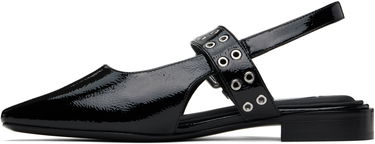 Pокля rag & bone rag & bone Astra Leather Slingback Ballerina Flats Черно | WFF24FF000PA0, 2