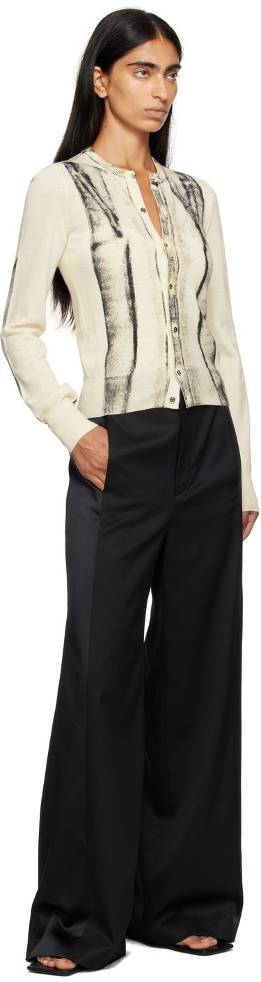Пуловер Maison Margiela MM6 Maison Margiela Folded Printed Cardigan Бежово | S52HP0031 M13129, 3