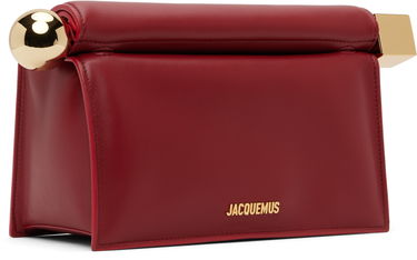 Дамска чанта Jacquemus Grained Leather Flap Clutch 'The Rond Carré' Червено | 24EBAW00356AC27L14, 1