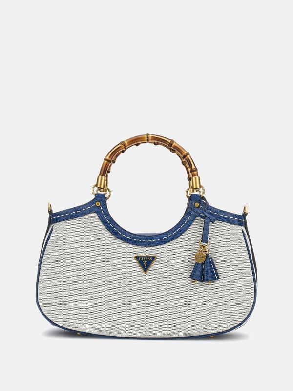 Дамска чанта GUESS Zabry Handbag With Croc-Print Details Бяло | HWBA9233070