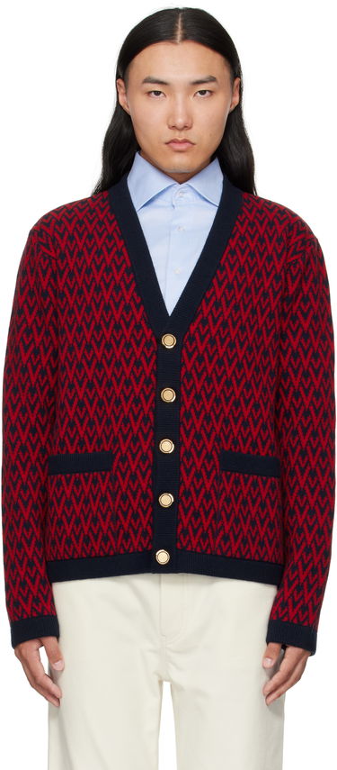 Пуловер Valentino Valentino 'Toute La V' Wool Cardigan Червено | 7V3KA04IAR1, 0