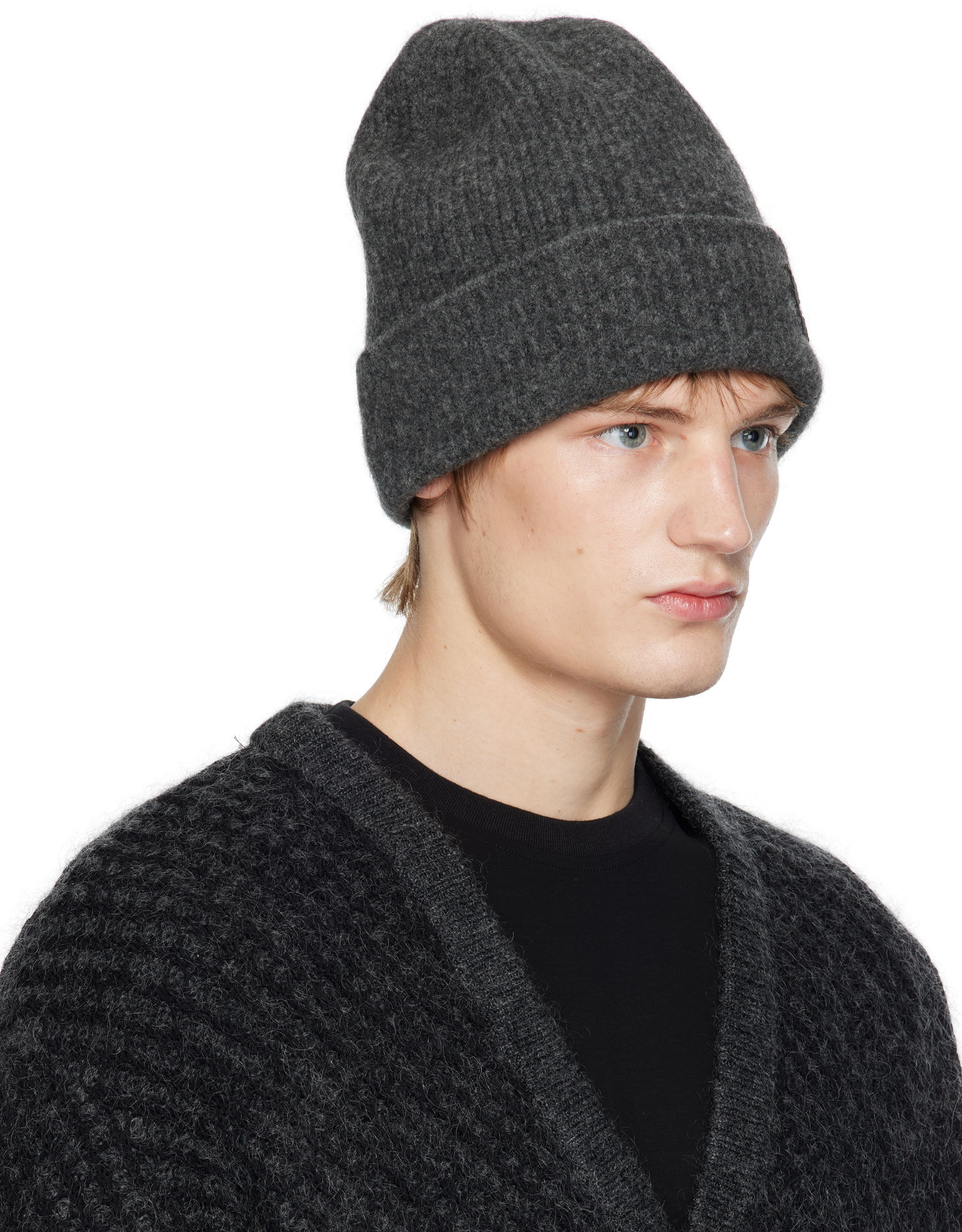 Шапка WOOYOUNGMI WOOYOUNGMI Knit Beanie Сиво | W243KN31, 1
