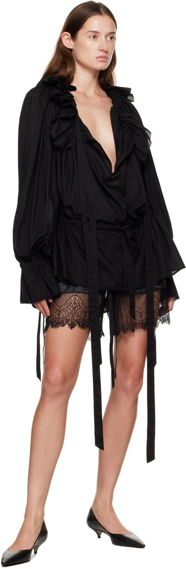 Боксерки Ann Demeulemeester Ann Demeulemeester Vere Lace Boxer Shorts Черно | B0013629-FA134-099, 3