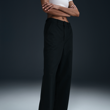 Съкратен топ Nike Nike Sportswear Collection Mid-Rise Twill Pants Бяло | HF9430-010, 3
