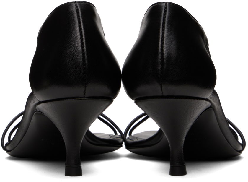 Грижа за обувките TOTEME TOTEME 'The Leather Knot' Heeled Sandals Черно | 242-WAS2057-LE0014, 1