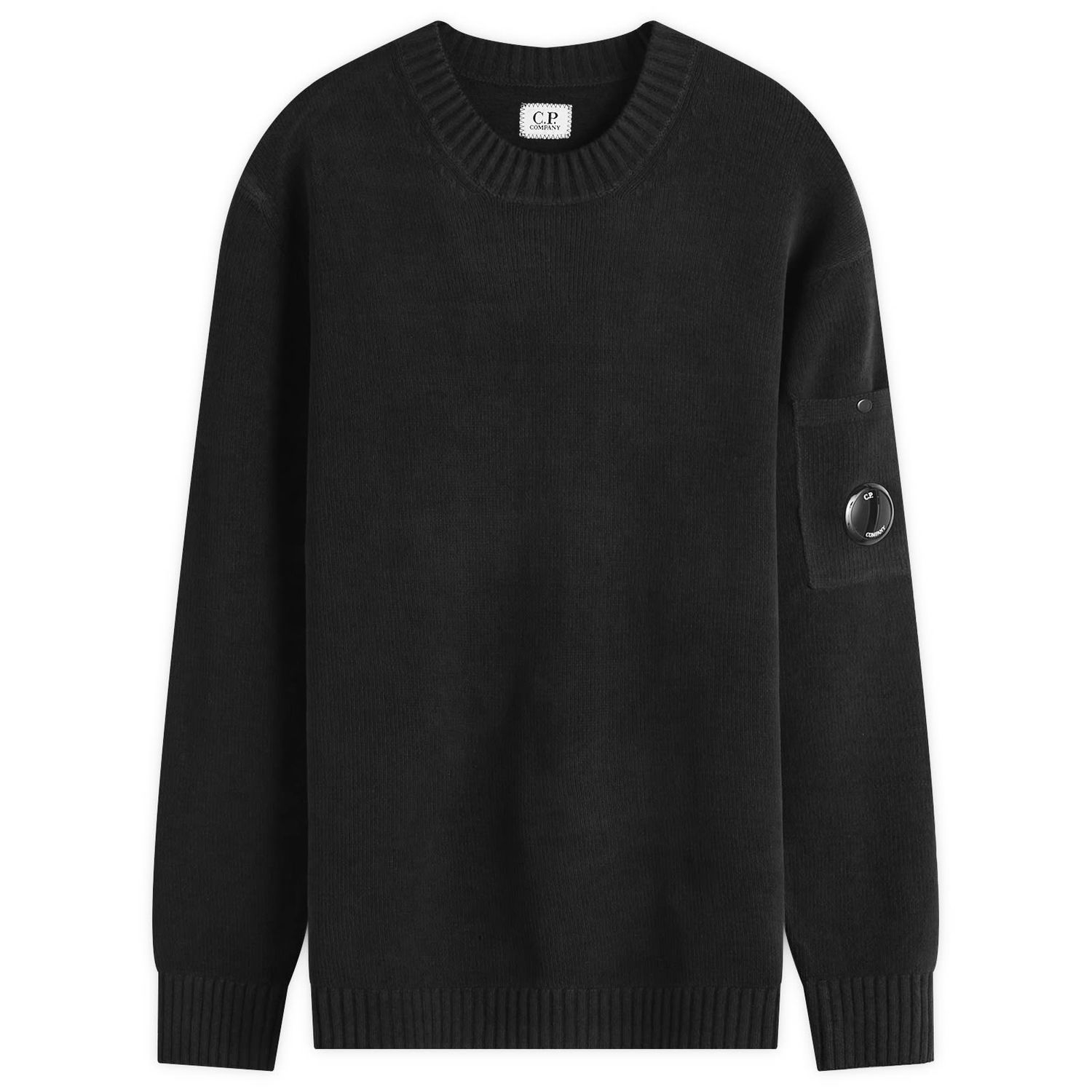 Пуловер C.P. Company C.P. Company Chenille Cotton Lens Knit Sweater Черно | 18CMKN068A-005687G-999, 1