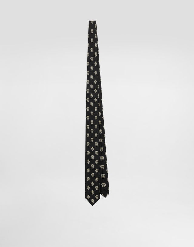 Dolce & Gabbana Heraldic Shields Jacquard Tie