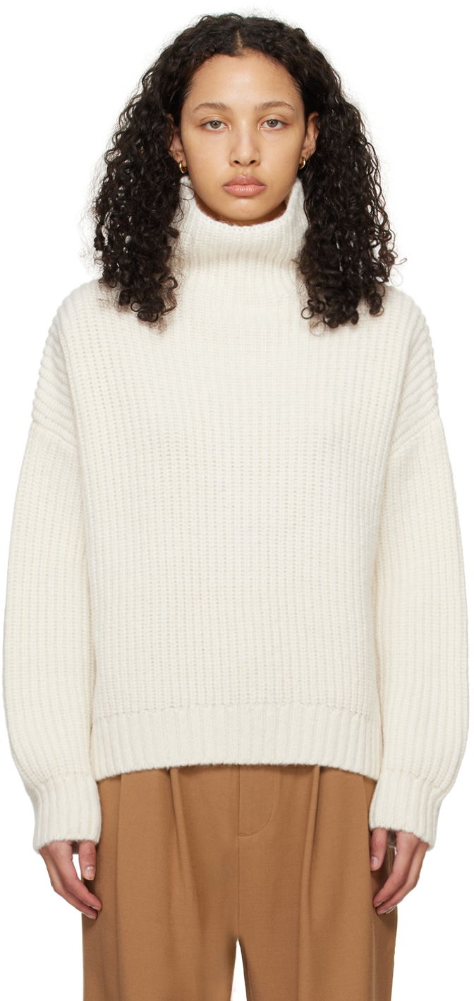 Пуловер Anine Bing ANINE BING Sydney Turtleneck Sweater Бяло | A-09-0102-120