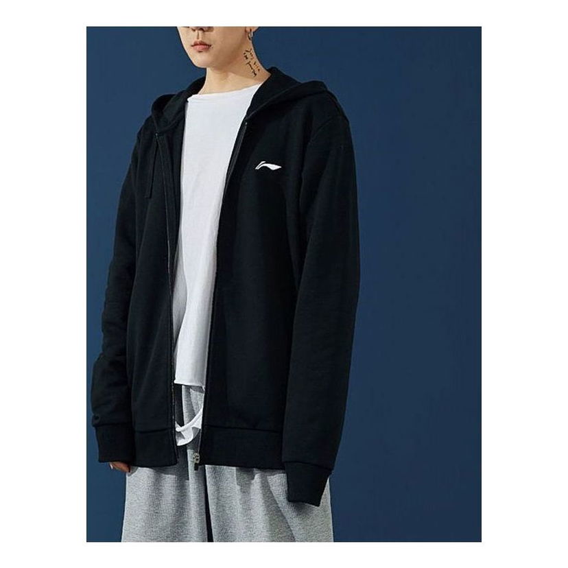 Суитчър Li-Ning Table Tennis Series Logo Embroidered Sports Hooded Jacket Черно | AWDS523-1