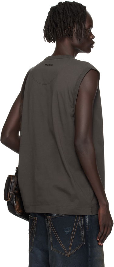 Потник VETEMENTS Vetements Oval Logo Jersey Tank Top Сиво | UH76TR550C, 2