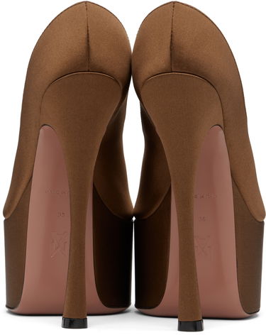 Pокля Amina Muaddi Amina Muaddi Anok Plateau Heeled Sandals Кафяво | ANOK PLATEAU, 1
