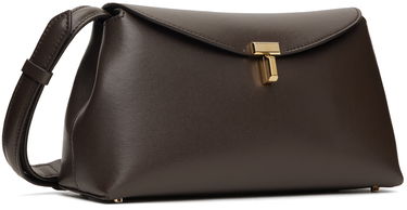 Дамска чанта TOTEME T-Lock Leather Clutch Кафяво | 244-WAL950-LE0025, 1