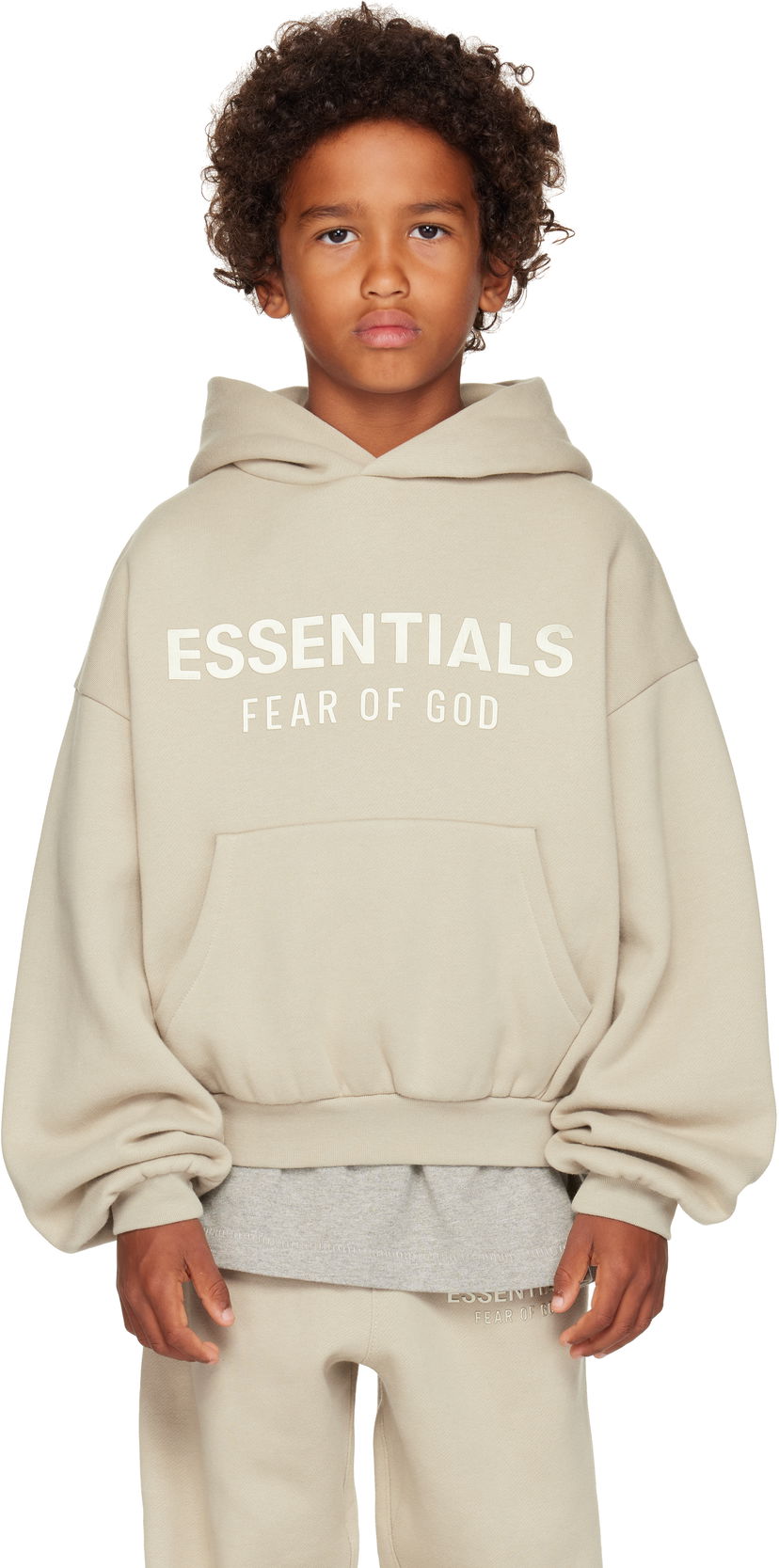 Суитчър Fear of God ESSENTIALS Kids Fleece Hoodie Бежово | 785SP252046K
