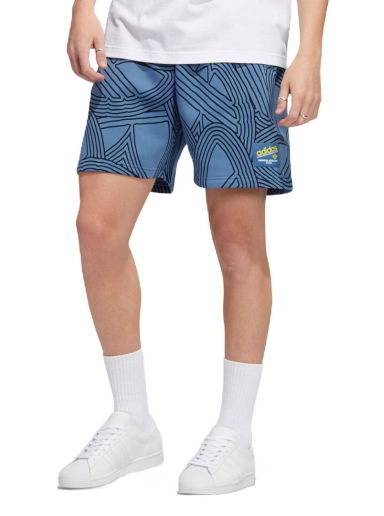 Къси панталони adidas Performance Athletic Club Allover Print Shorts Тъмно синьо | HI2969