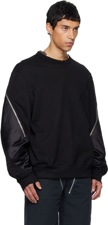 Суитчър Dries Van Noten Dries Van Noten Contrast-Panel Zippered Sweatshirt Черно | 252-021154-2611, 4