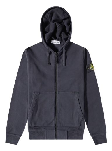 Суитчър Stone Island Brushed Cotton Full Zip Hoodie Тъмно синьо | 771564220-V0020