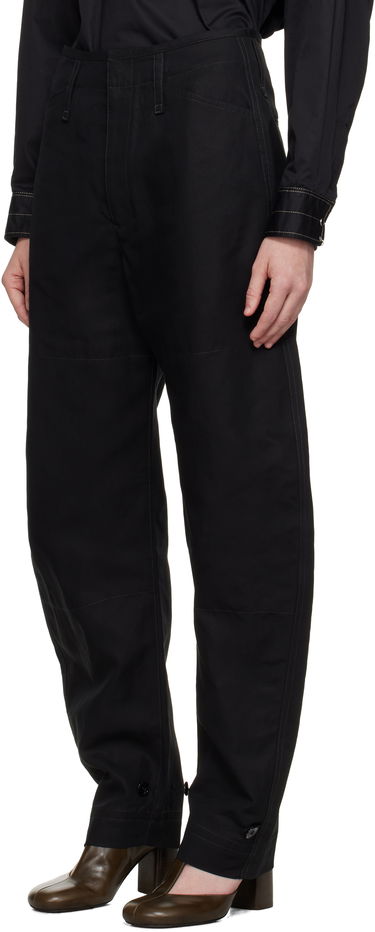 Панталони LEMAIRE Lemaire Tapered Tie-Hem Trousers Черно | PA1184 LF1350, 3