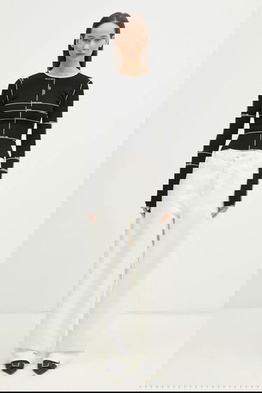 Дънки Carhartt WIP Brandon Wide-Leg Pant Medium Waist Бяло | I031918, 4