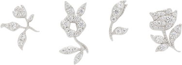 Обеци SHUSHU/TONG SHUSHU/TONG YVMIN Edition Floral Gemstone Earring Set Металик | 25632SLV00NN, 0