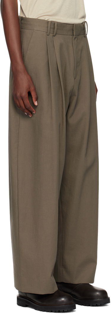 Панталони Studio Nicholson Studio Nicholson Line Pleated Trousers Зелено | LINE SNM - 1185, 1
