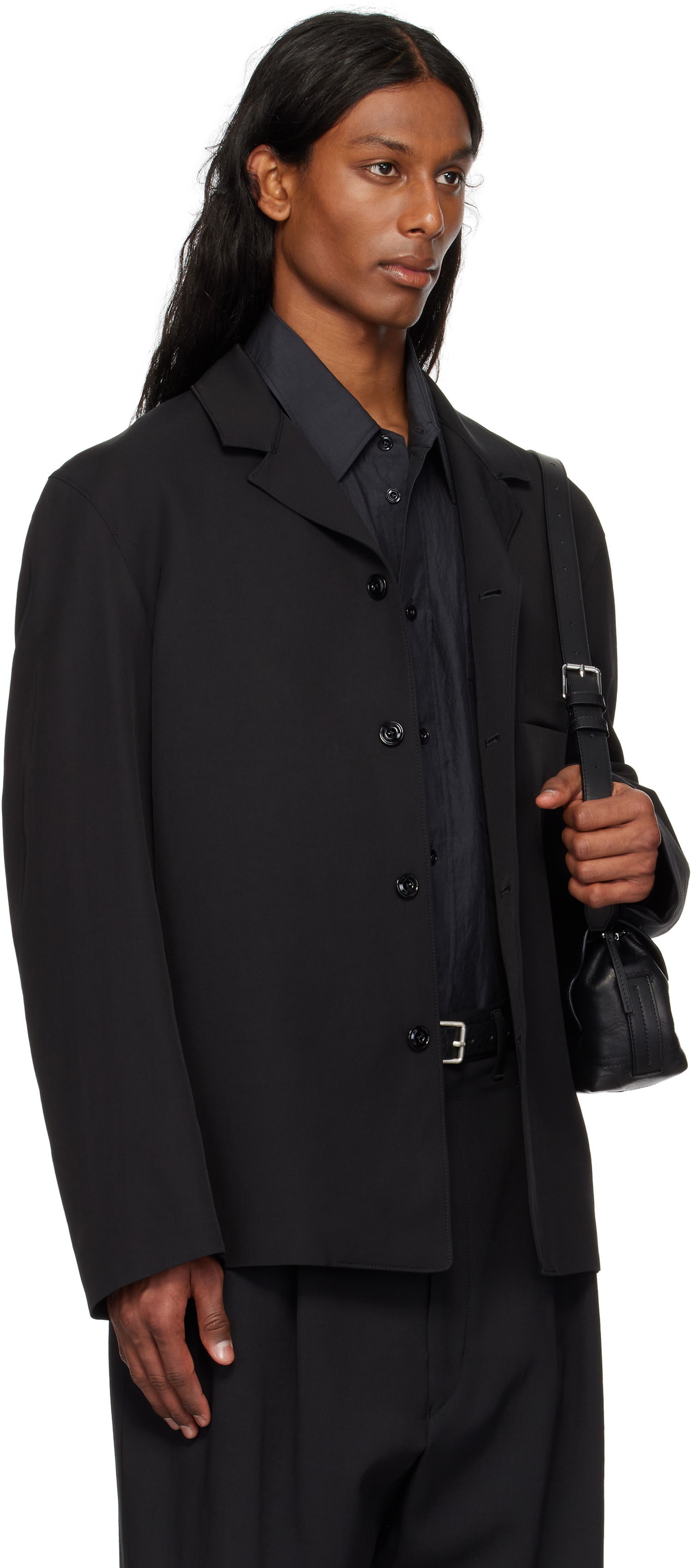 Яке LEMAIRE Lemaire Tailored Shirt Jacket Черно | JA1064 LF1362, 1