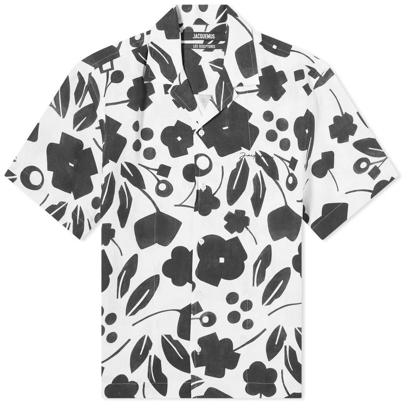 Риза Jacquemus Jean Cubic Flowers Vacation Shirt in Black/White Черно | 21H245SH201-1050-1HC