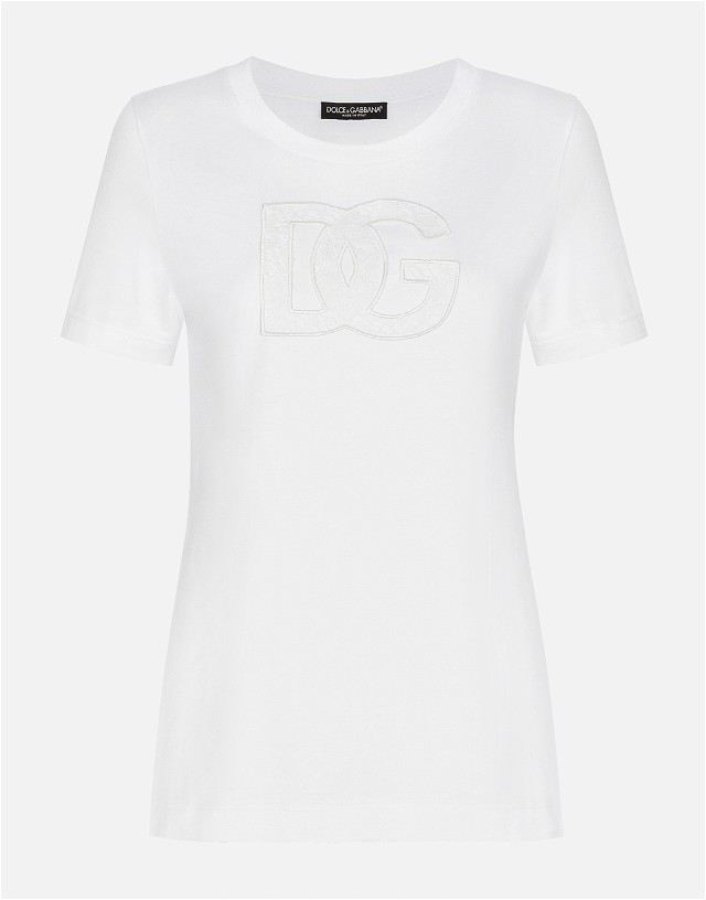 Jersey T-shirt With Dg Logo Patch