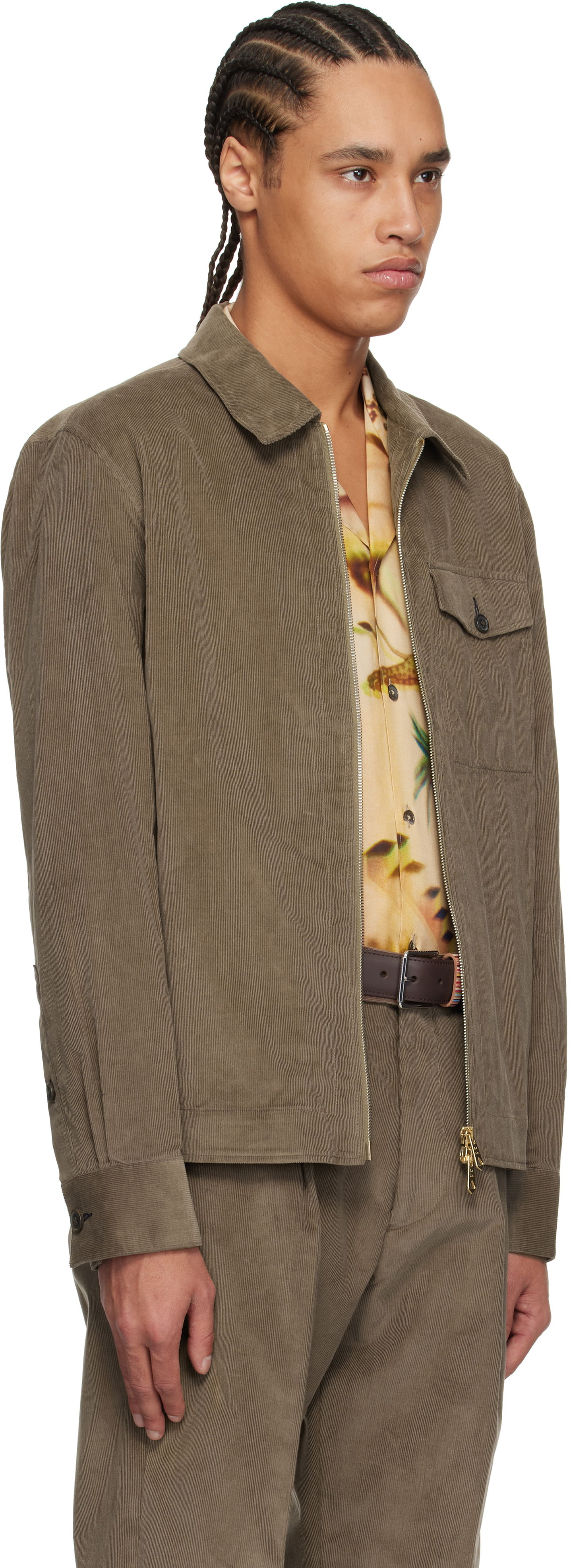 Яке Paul Smith Paul Smith Zip Corduroy Jacket Зелено | M1R-163Z-P02566-71, 1