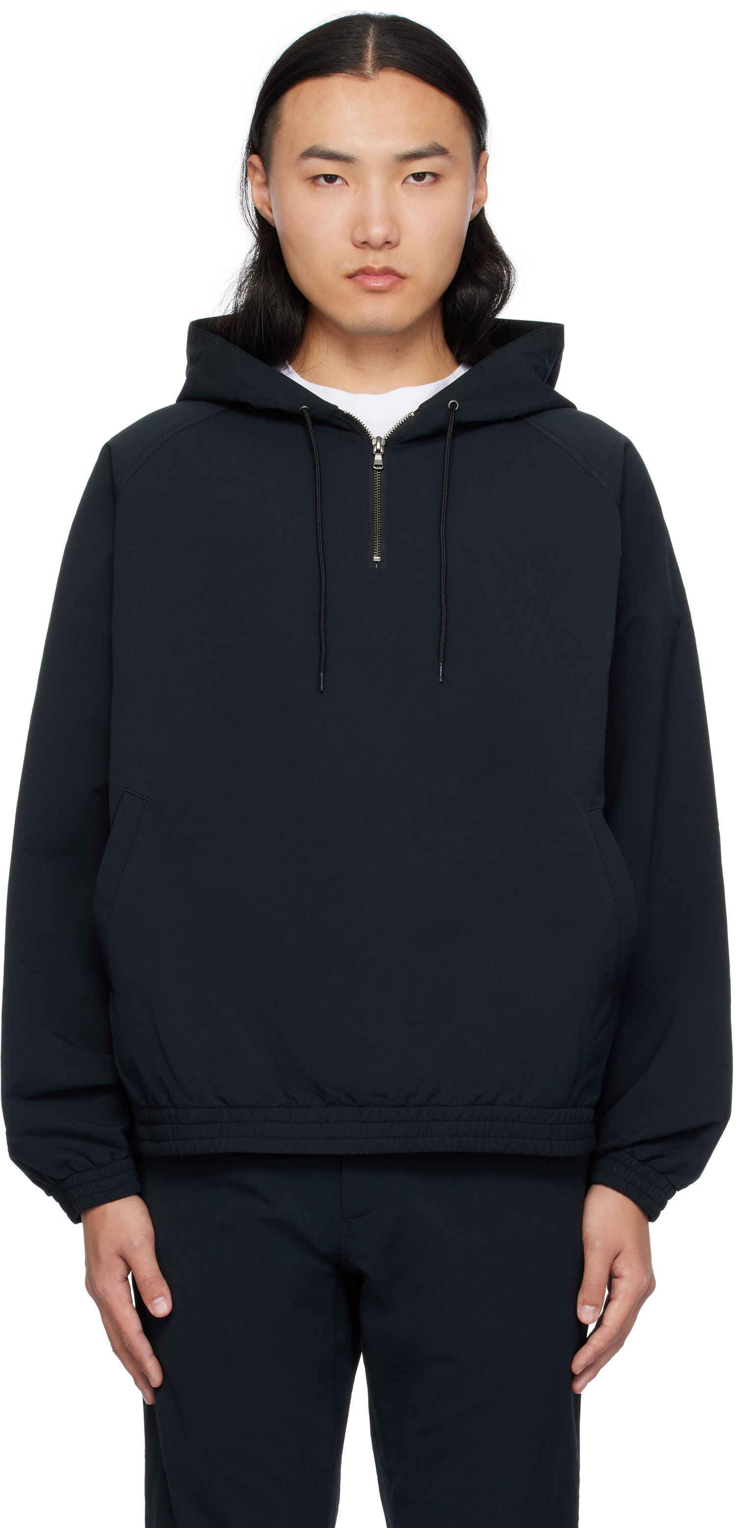 Суитчър NANAMICA Sweatshirt Hoodie Черно | S24FA041U, 0