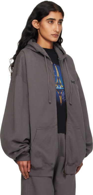 Суитчър VETEMENTS Vetements Oversized Zip-Up Hoodie Сиво | UH76ZU160M, 1