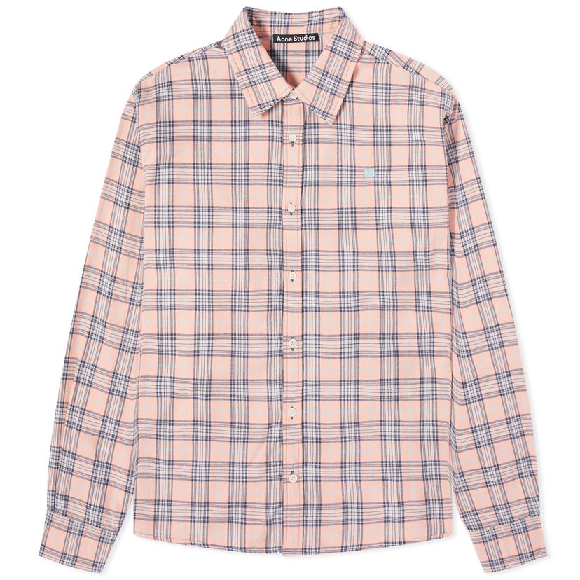 Риза Acne Studios Sarlie Dry Flannel Check Shirt Розово | CB0062-COG