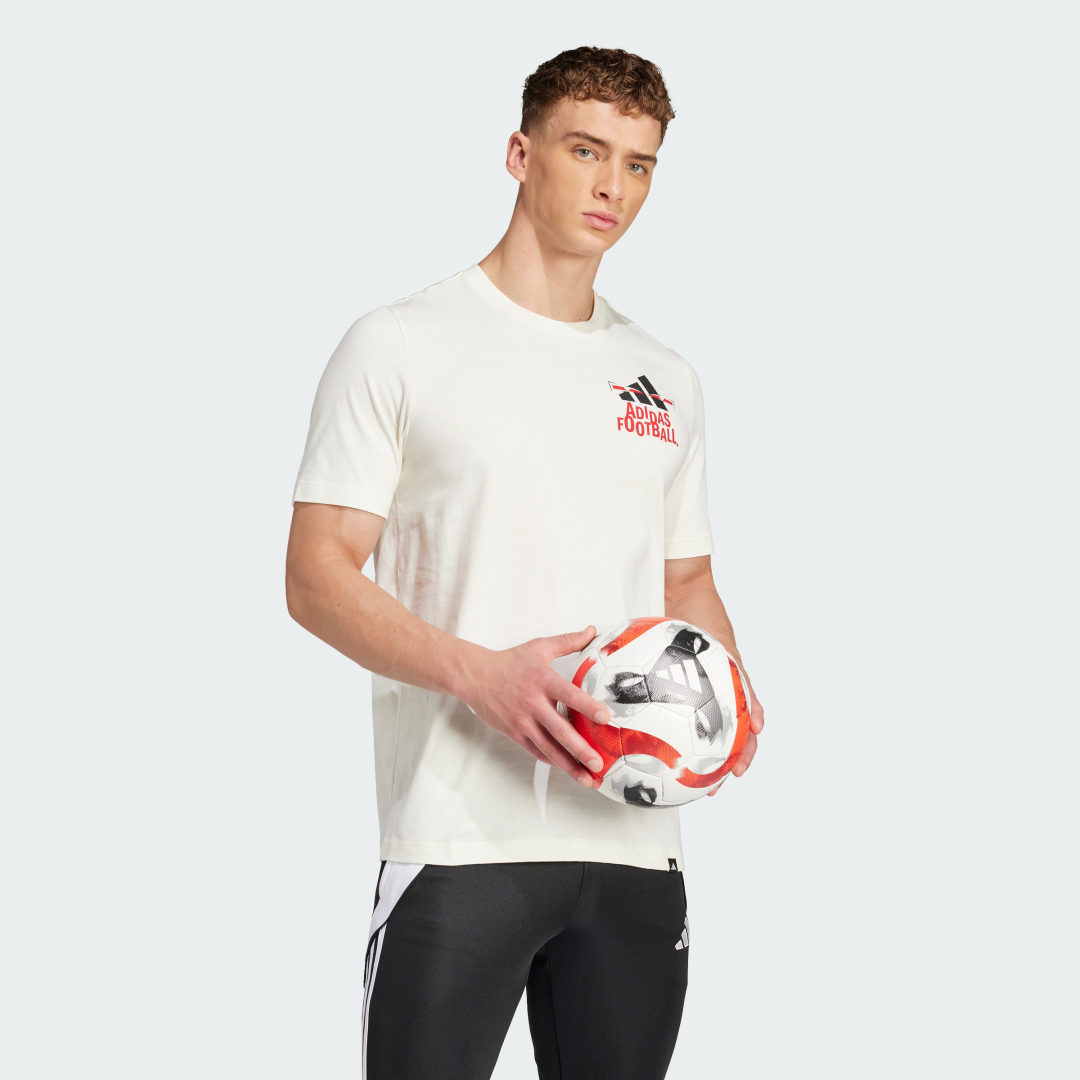 Тениска adidas Performance Football Graphic T-Shirt Бяло | JD8215, 1