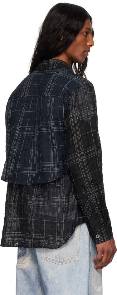 Риза Andersson Bell Andersson Bell Check Layered Shirt Черно | atb1275m, 2