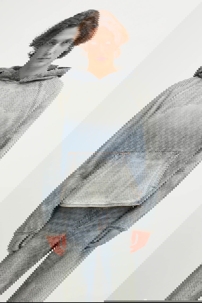 Суитчър DAILY PAPER Daily Paper Destroyed Denim Hoodie Синьо | 2521025, 0
