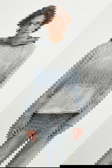 Суитчър DAILY PAPER Daily Paper Destroyed Denim Hoodie Синьо | 2521025, 0