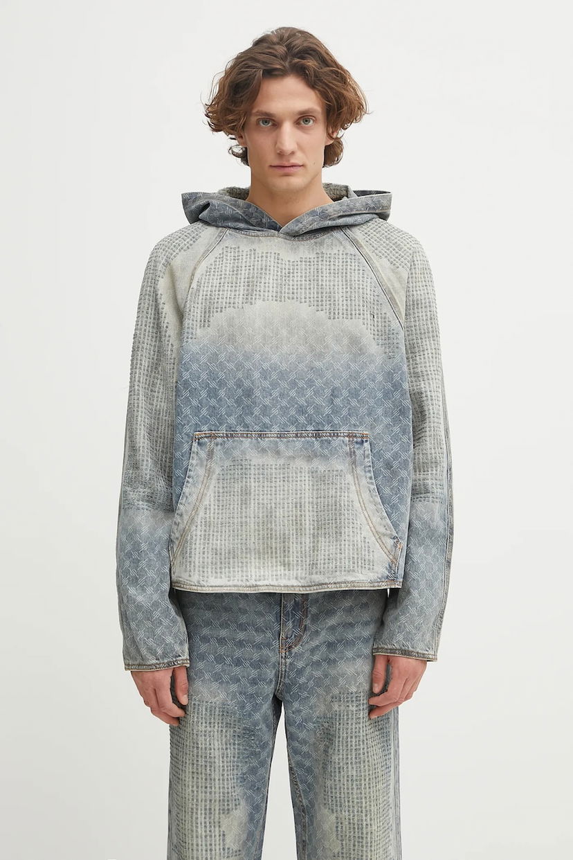 Суитчър DAILY PAPER Daily Paper Destroyed Denim Hoodie Синьо | 2521025