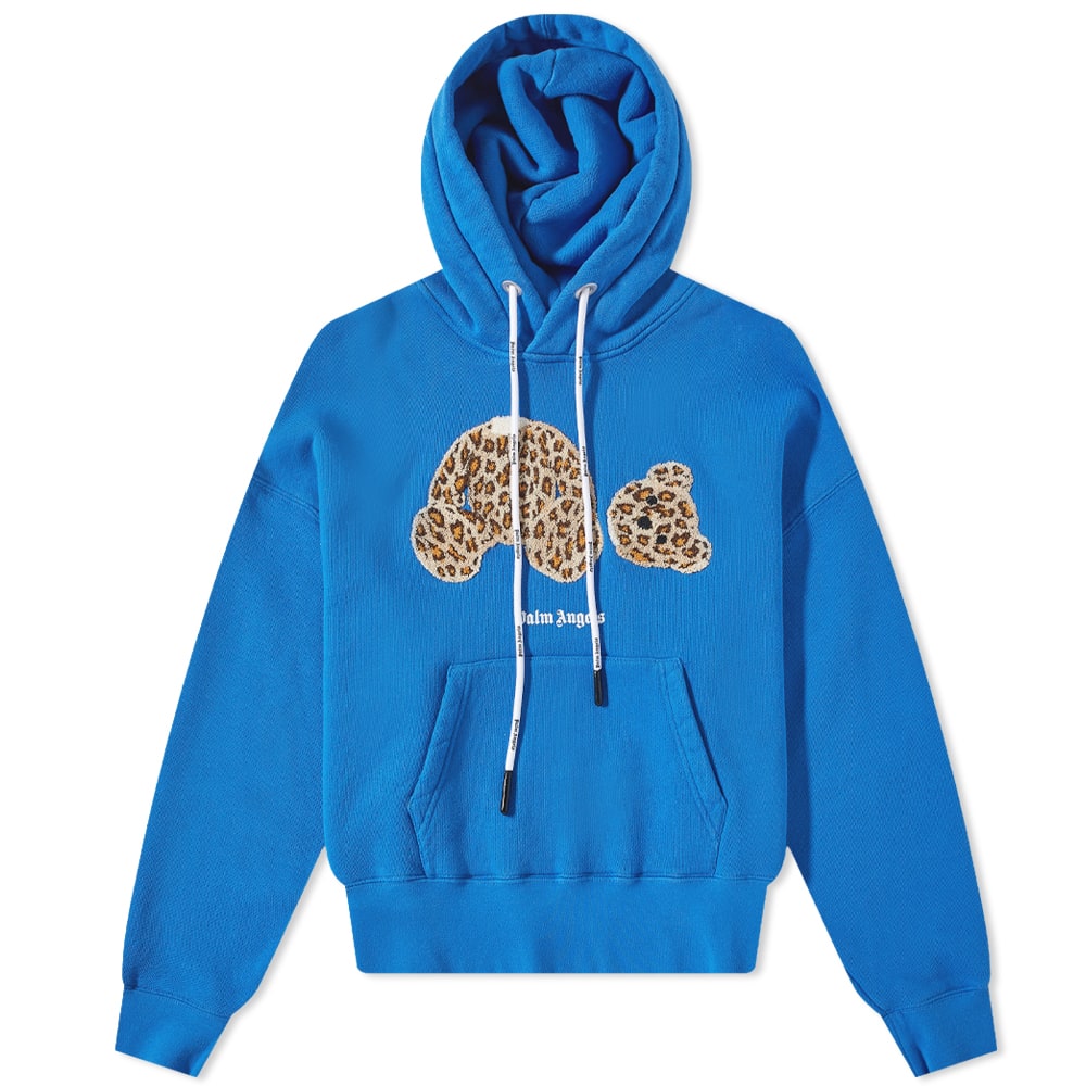 Суитчър Palm Angels Leopard Kill The Bear Popover Hoodie Синьо | PMBB058S22FLE0084560, 0