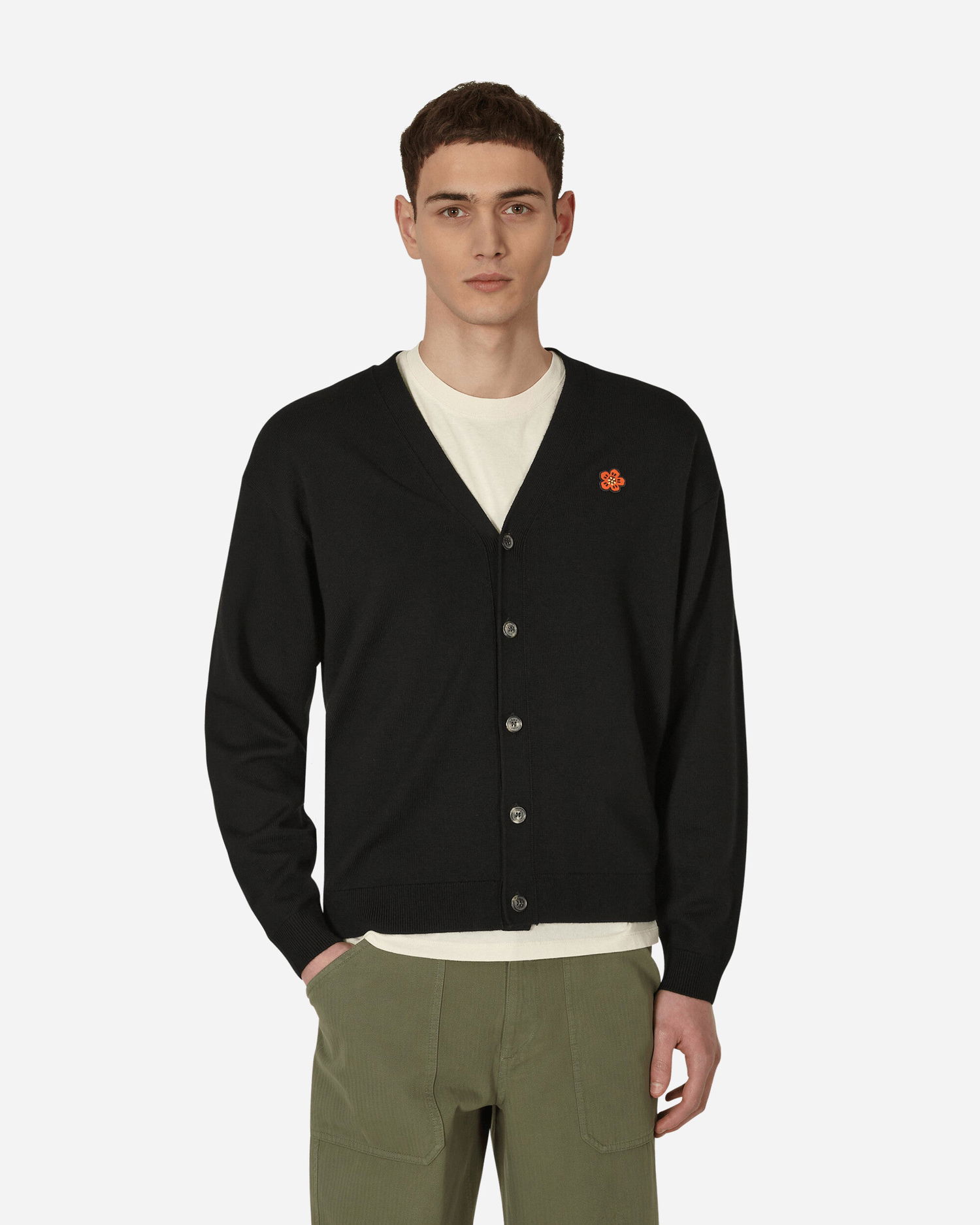 Пуловер KENZO 'Boke Flower' Crest Merino Wool Cardigan Черно | FD55CA3813LB 99, 1