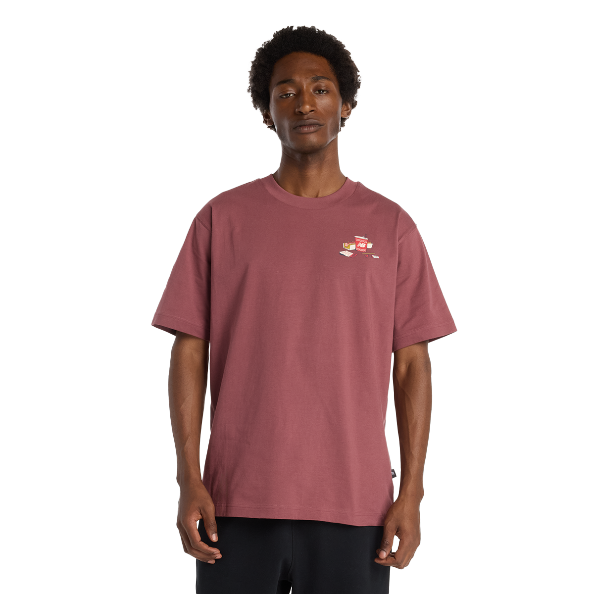 Тениска New Balance Spectator Graphic T-Shirt Бургунди | MT53931-WAD, 0